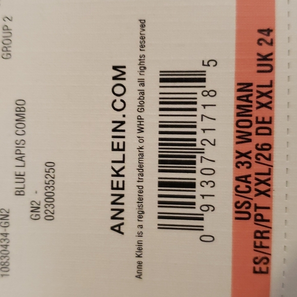 Anne Klein Blue lapis top 3X - Picture 5 of 5